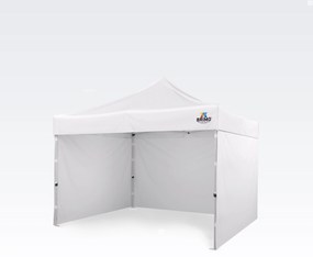 Cort pavilion pliabil 3x3m - cu 3 pereți - Alb