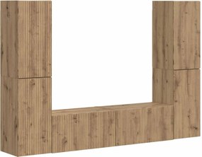 vidaXL Set comodă TV 6 pcs Stejar Artizanal Lemn compozit