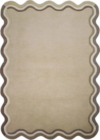 Covor în culoare naturală țesut manual din lână 160x230 cm Leo Scallop – Flair Rugs