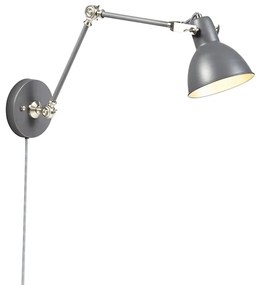 Lampă de perete industrială gri reglabilă - Dazzle