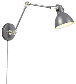 Lampă de perete industrială gri reglabilă - Dazzle