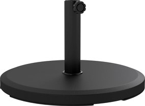 Outsunny Suport pentru parasol din ciment 13 kg, suport rotund pentru umbrelă pentru parasolar 34mm/38mm/48mm diametru tub, negru | Aosom Romania