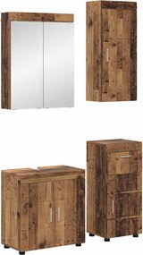 vidaXL Set de mobilier pentru baie TULUM Lemn vechi Lemn compozit