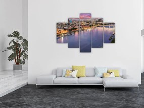 Tablou cu orașul Bratislava cu râu (150x105 cm)