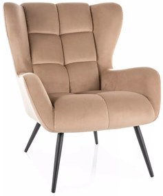 Fotoliu Louis velvet bej Blu28