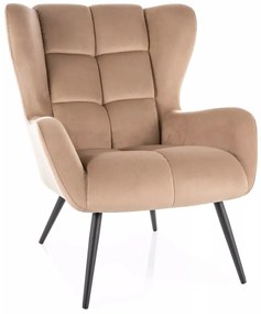 Fotoliu Louis velvet bej Blu28