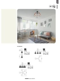 Redo 01-1577 - Candelabru cu tijă EDISON 5xE27/42W/230V, Ø 53 cm, negru/cupru