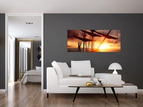 Tablou - Navă de pirați veche (120x50 cm)