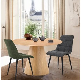 Masa rotunda de dining ANGEL 120x120 cm, decor stejar