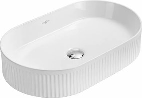 Mexen Grovo lavoar montat pe blat canelat 49 x 31 cm, alb - 22304900