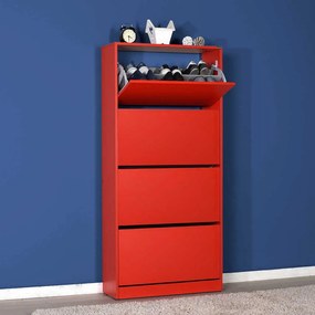 Dulap Pantofi Inalt Adore XL – Pantofar cu Adancime Slim (26 cm) pentru Hol, 4 Compartimente Rabatabile, Capacitate 24 Perechi