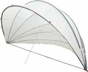 vidaXL Dom pentru piscină Manual Gri și Portocalie 592 x 590 x 275 cm