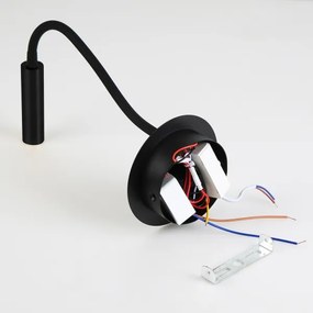 Lampă LED flexibilă de perete cu port USB Brilagi MAYA LED/3W/230V negru