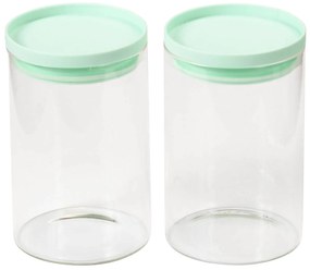 Set două recipiente de depozitare din sticlă, 10 x 15 cm, Kesper
