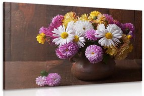 Tablou natura moartă cu crizanteme de toamnă