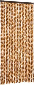 vidaXL Perdea pentru insecte, ocru și alb, 90x200 cm, chenille