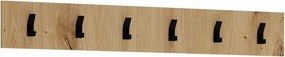 Cuier CLIF W-100, stejar artisan, PAL laminat, 100x15 cm