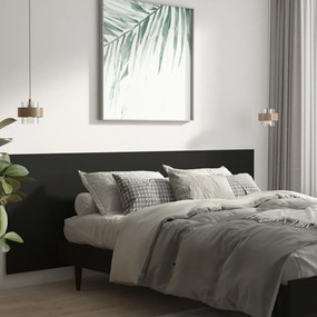 Tablie de pat, negru, 240x1,5x80 cm, lemn prelucrat 1, Negru