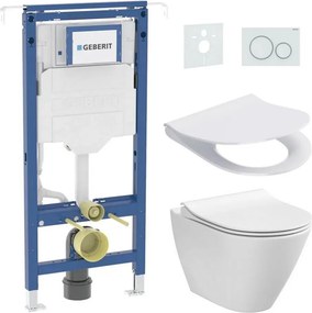 Set vas WC suspendat + capac WC CITY OVAL + plăcuță de acționare SIGMA + modul incastrat + garnitură