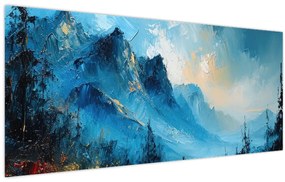 Tablou - Pictura munților (120x50 cm)