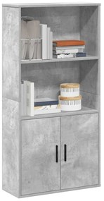vidaXL Bibliotecă, gri beton, 60x24x120 cm, lemn prelucrat