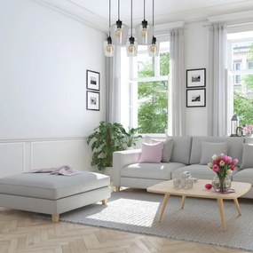 Lustră pe cablu SANTIAGO 5xE27/60W/230V transparent