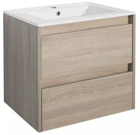 Mască de baie Porto 60 cu chiuvetă în culoarea stejarului Sonoma