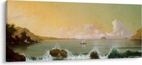 Tablou - Martin Johnson Heade, Rio de Janeiro Bay, reproducere (120x50 cm)