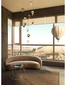 Lustră LED pe cablu MAXLIGHT P0575 PALLONCINI 2xLED/3W/230V d. 12 cm bej