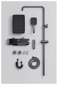 Set coloana dus S21, display digital, afisare temperatura, 4 functii integrate