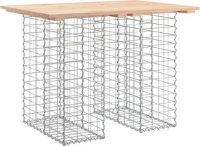 vidaXL Masă de grădină cu gabioane, 100x70x72 cm, lemn masiv de pin