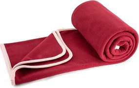 Pătură fleece culoarea vinului