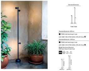 Stalp LED de iluminat exterior BROT 2L H-90cm