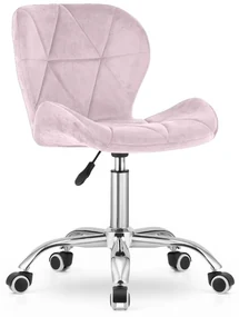 Scaun de birou AVOLA VELVET roz pudra