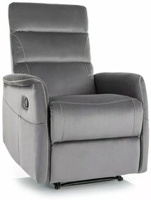 Fotoliu Solon M cu functie de masaj velvet gri Blu14