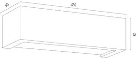 Aplica de perete cu lumina ambientala design modern Caserta auriu 32cm