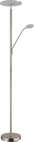 Globo 59093N - Lampă de podea LED dimabilă STANFORD 28W/230V + 5W 3000K crom mat