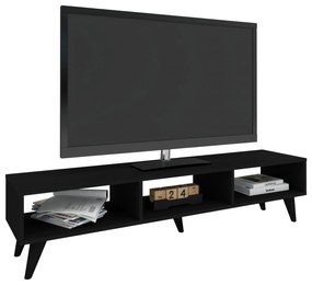 Comoda TV Tirro V2, Negru, 150 x 35 x 35 cm