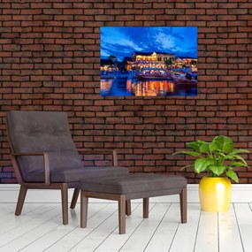 Tablou pe sticlă - Orașul de noapte Hoi An, Vietnam (70x50 cm)