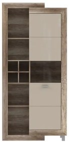 Set Mobila Living Genetic, Sonoma Antic Si Bej Lucios, 280 Cm