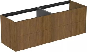 Dulap baza suspendat Ideal Standard Atelier Conca finisaj nuc inchis 4 sertare 160 cm