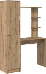 vidaXL Birou 2 pcs Stejar Artizanal