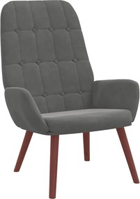 vidaXL Scaun de relaxare, gri închis, catifea