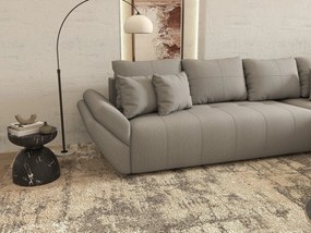 Colțar extensibil dumonde cu ladă de depozitare si sezut confortabil din spuma high-density, Berlin XL Enjoy Grey 350x185 cm II