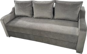 Canapea GIULIA extensibila, 3 locuri, cu lada de depozitare, catifea maro cappuccino , 220x100x80 Maro Cappuccino