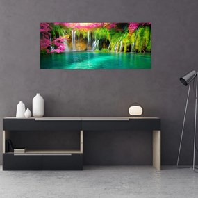Tablou - Cascada, Lacurile Plitvice, Croația (120x50 cm)