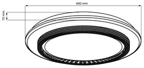 Plafonieră LED dimabilă pentru baie ADELA LED/72W/230V IP44 + telecomandă