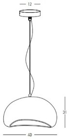 Lustra/Pendul design modern decorativ FIBERGLASS 40cm