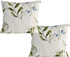 Set 2 huse decorative pentru perne din microfibra KARDA 45x45 cm, alb