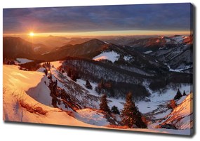 Tablou canvas Iarna în munți